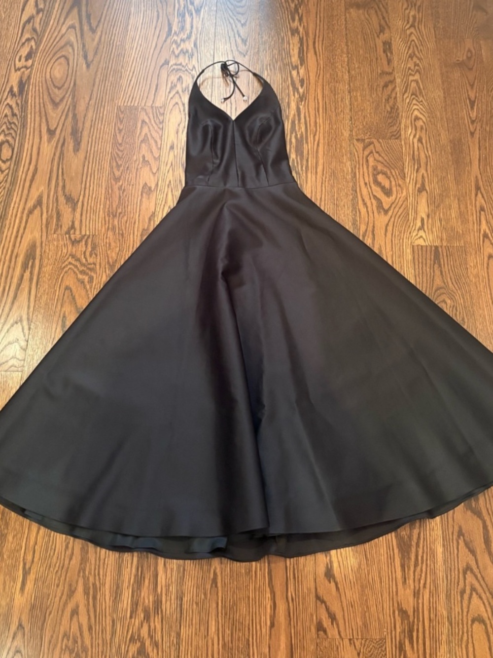 Black Halter A-Line Evening Gown